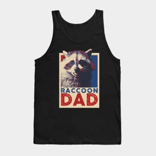 Raccoon Dad Pop Art Style Tank Top